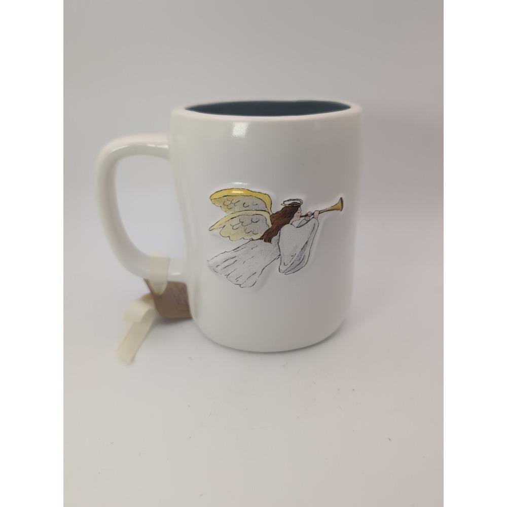 Rae Dunn Joy To The World 3D Angel Mug Coffee Winter Christmas NWT